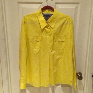 Tommy Hilfiger Yellow Button-up, Women's Size XXL